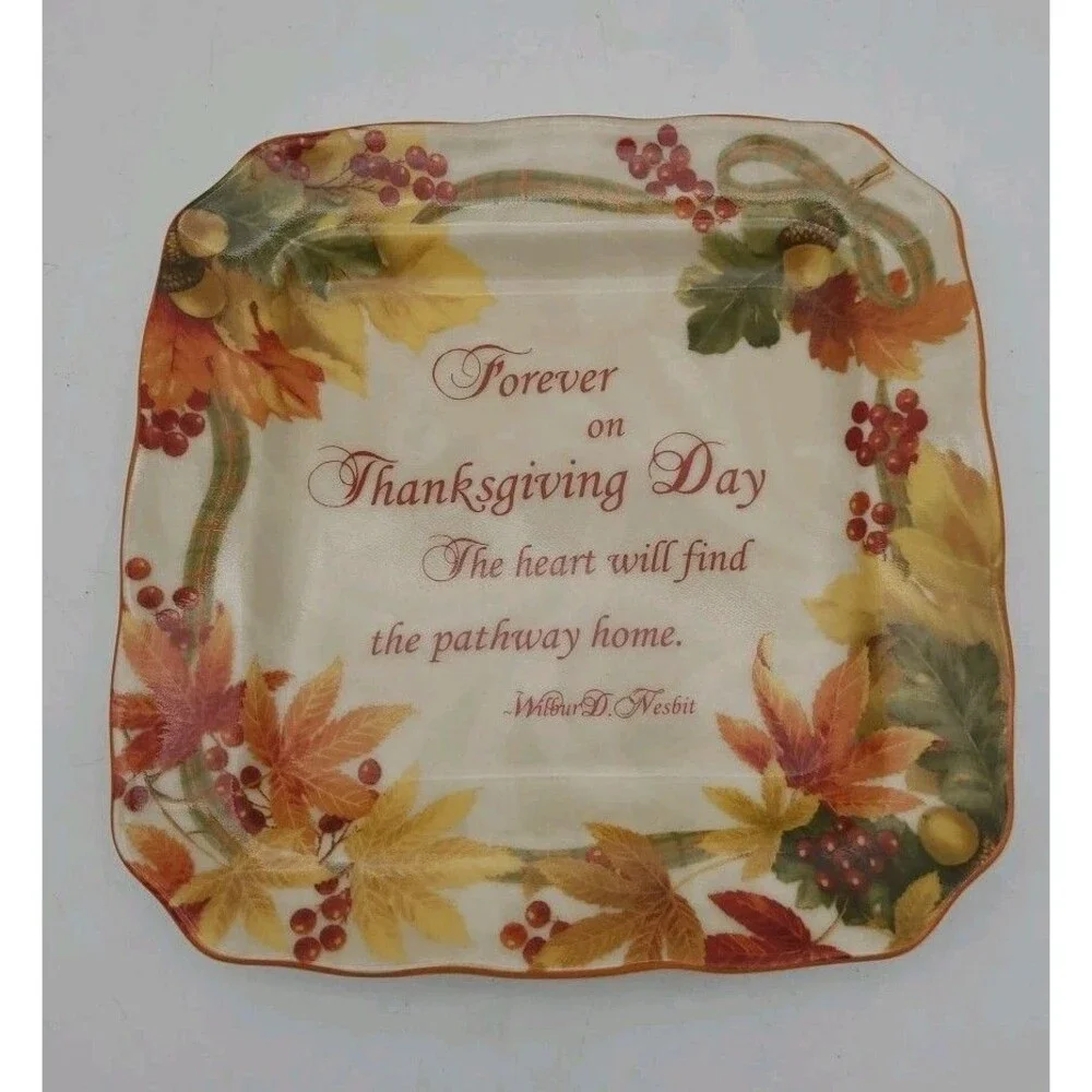 Set 6 222 Fifth Autumn  Celebration Thanksgiving Day Appetizer Plates 6